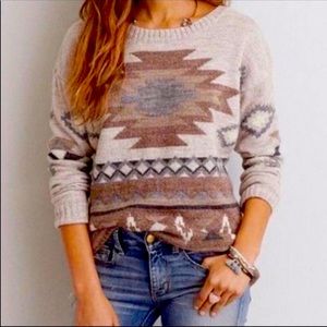 American Eagle Aztec Tribal Sweater